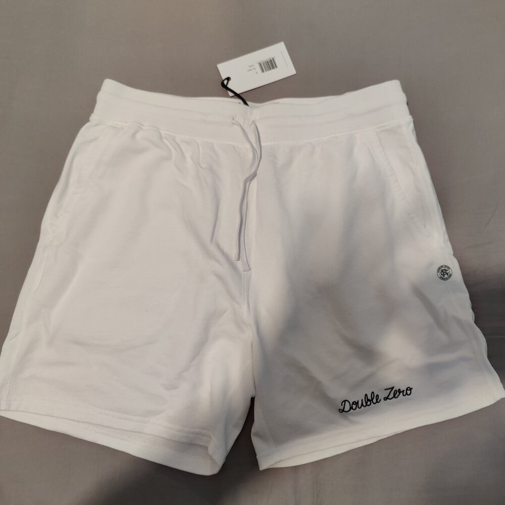 Reigning Champ white fleece shorts